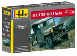 Heller US 1/4 Ton Truck 'n Trailer 1: 35 (81105)