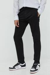HUGO BOSS nadrág férfi, fekete, testhezálló - fekete 32/32 - answear - 31 990 Ft