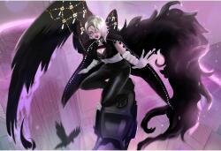 Tablou Canvas Raven Girl, 80x50cm, tablou1243 (tablou1243/50x80cm)