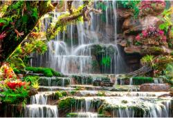 Tablou Canvas Motion Waterfall On Stone In Beautiful Nature, 80x50cm, tabloucanvas411 (tabloucanvas411/50x80cm)