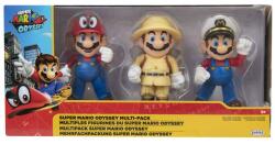 JAKKS Pacific Set 3 Figurine Nintendo Super Mario Odyssey, 10cm (192995406537)