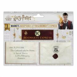  Set 3 Magneti De Frigider Harry Potter Acceptance Letter, Platform 9 3/4, 5.8x8cm (MAP5002)