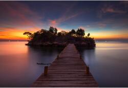 Tablou Canvas Wooden Bridge On the Sea At Night, 80x50cm, tabloucanvas390 (tabloucanvas390/50x80cm)