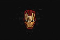 Tablou Canvas Iron Man Superhero Minimal, 80x50cm, tablou1066 (tablou1066/50x80cm)