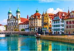 Tablou Canvas View Of A Splendid Swiss City, 80x50cm, tabloucanvas1021 (tabloucanvas1021/50x80cm)