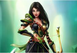 Tablou Canvas Archer Girl With Bow Digital Art, 80x50cm, tablou843 (tablou843/50x80cm)