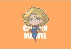 Poster Captain Marvel Chibi, 61x90cm (poster378)