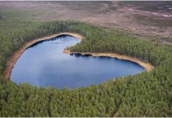 Tablou Canvas Natural Heart-Shaped Forest Lake, 80x50cm, tabloucanvas438 (tabloucanvas438/50x80cm)