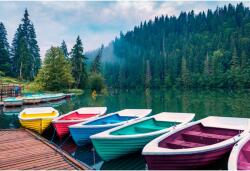 Tablou Canvas Colorful Boats Trip On A Mountain Lake, 80x50cm, tabloucanvas1136 (tabloucanvas1136/50x80cm)