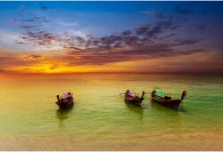 Tablou Canvas Sunrise Boats, 80x50cm, tabloucanvas27 (tabloucanvas27/50x80cm)