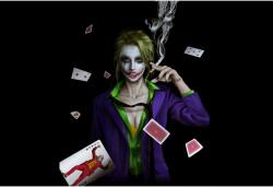 Tablou Canvas Joker Girl Smoke, 80x50cm, tablou533 (tablou533/50x80cm)