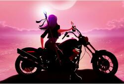 Poster Motorcycle Girl, 61x90cm, poster848 (poster848)