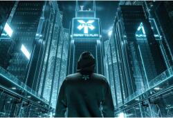 Poster Hood Boy Skyscraper Neon Lights, 61x90cm, poster1012 (poster1012)