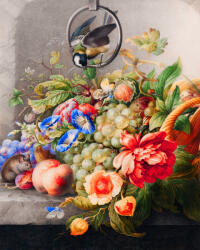 Figured Art Set pictura pe numere, cu sasiu, Flori si fructe - Herman Henstenburgh, 40x50 cm (FA10108-Y)