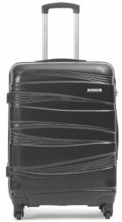PUCCINI Közepes bőrönd ABS020B Fekete (ABS020B)