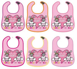 Kids Licencing Enrico Coveri baba előke 6 darab/csomag - pamut előke 30 x 18 cm - rózsaszín