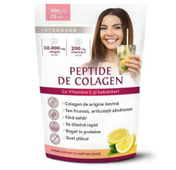 Pudra instant Peptide de colagen cu gust de lamaie, 300 g, Interherb