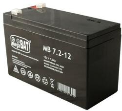 MPL Power Elektro MPL megaBAT MB 7.2-12 UPS battery Lead-acid accumulator VRLA AGM Maintenance-free 12 V 7, 2 Ah Black (MB 7.2-12) - vexio