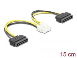 Delock Tápkábel 2 x 15 tűs SATA apa - 8 tűs EPS apa 15 cm (83020) (DE83020) (DE83020)