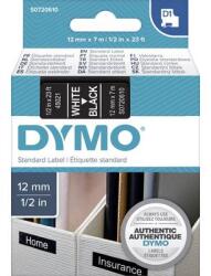 DYMO feliratozószalag D1, 12mm, fekete szalag, fehér betű S0720610 (S0720610) (S0720610)
