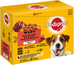PEDIGREE 12x100g Pedigree Adult aszpikban 4 változattal nedves kutyatáp