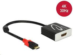 Delock 62999 Adapter USB Type-C csatlakozódugóval > HDMI csatlakozóhüvellyel (DP váltakozó mód) 4K 30 Hz (DL62999) (DL62999)