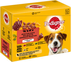 PEDIGREE 24x100g Pedigree Adult aszpikban 4 változattal nedves kutyatáp