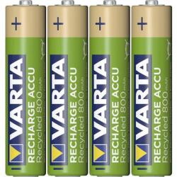 VARTA Mikroakku AAA NiMH Varta Recycled Ready to Use 800 mAh 1.2 V 4 db (5.6813101404E10) (5.6813101404E10)