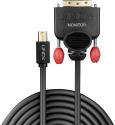 Lindy Kijelző csatlakozó / DVI Csatlakozókábel [1x Mini DisplayPort dugó - 1x DVI dugó, 18+1 pólusú] 3.00 m Fekete (41953) (41953)