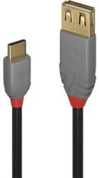 Lindy USB 2.0 Csatlakozókábel 15.00 cm Fekete (36897) (36897)