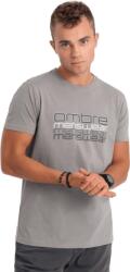  OMBRE Férfi pamut póló, V2-es nyomtatással OM-TSPT-0160 szürke MDN124270 XL