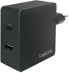 LogiLink USB-A + USB-C hálózati adapter fekete (PA0213) (PA0213) (PA0213)