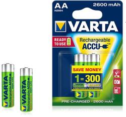VARTA Ready To Use AA Ni-Mh 2600 mAh ceruza akku (2db/csomag) (5716101402) (5716101402)