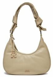 Tommy Hilfiger Geantă Pushlock Leather Hobo AW0AW16073 Écru
