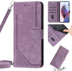 STRIPE Husa portofel cu curea Motorola Moto G42 violet