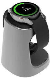 Samsung Watch Active2 / Watch3 / Watch4 / Watch5 okosóra töltőállvány ezüst