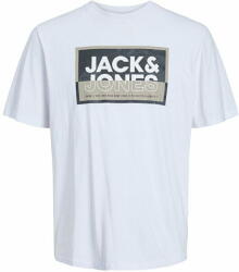 JACK & JONES Férfi póló JCOLOGAN Standard Fit 12253442 White (Méret XXL)