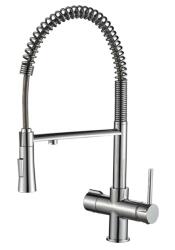 Bivio csaptelep víztisztítóhoz 3-utas, flexibilis zuhanyfejjel, KRÓM, BELLISSIMA (3W-CR-BL)