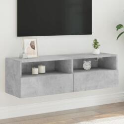 vidaXL betonszürke szerelt fa fali TV-szekrény 100 x 30 x 30 cm (836888)