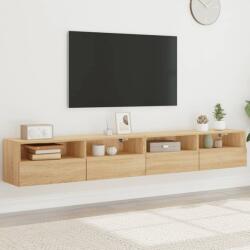 vidaXL 2 db sonoma-tölgyszín szerelt fa fali TV-szekrény 100x30x30 cm (836887) - vidaxl