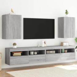 vidaXL 2 db szürke sonoma szerelt fa fali TV-szekrény 40, 5x30x60 cm (836921)