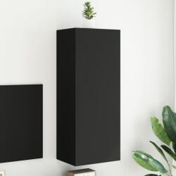 vidaXL fekete szerelt fa fali TV-szekrény 40, 5 x 30 x 102 cm (836932)