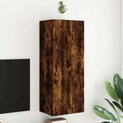 vidaXL füstös tölgyszínű szerelt fa fali TV-szekrény 40, 5 x 30 x 102cm (836935)