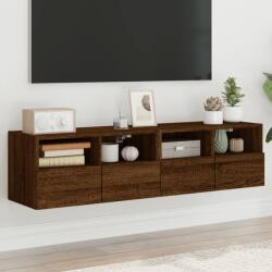 vidaXL 2 db barna tölgyszínű szerelt fa fali TV-szekrény 60x30x30 cm (836867)