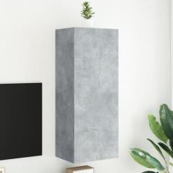 vidaXL betonszürke szerelt fa fali TV-szekrény 40, 5 x 30 x 102 cm (836934)