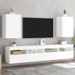 vidaXL 2 db fehér szerelt fa fali TV-szekrény 40, 5 x 30 x 60 cm (836911)