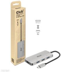 Club 3D CLUB3D CSV-1547 hálózati csatlakozó USB 3.2 Gen 2 (3.1 Gen 2) Type-C 10000 Mbit/s Fekete, Ezüst (CSV-1547) (CSV-1547)