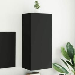 vidaXL fekete szerelt fa fali TV-szekrény 40, 5 x 30 x 90 cm (836925)