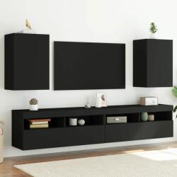vidaXL 2 db fekete szerelt fa fali TV-szekrény 40, 5 x 30 x 60 cm (836913)