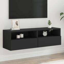 vidaXL fekete szerelt fa fali TV-szekrény 100 x 30 x 30 cm (836884)